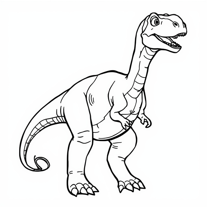 Therizinosaurus 7 - free printable coloring page