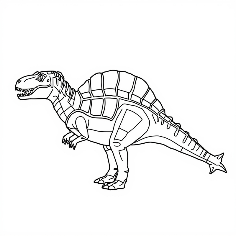 Therizinosaurus - free printable coloring page