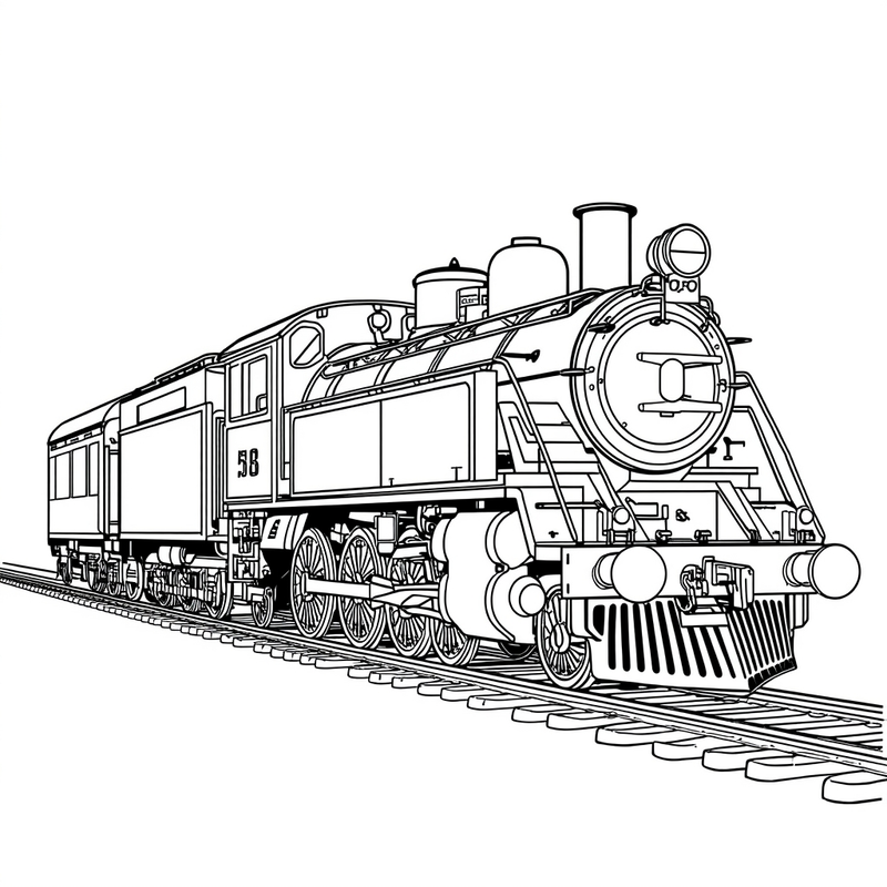 Train 2 - free printable coloring page
