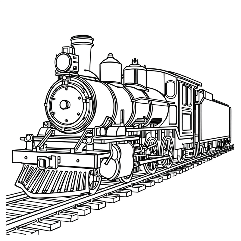 Train 3 - free printable coloring page