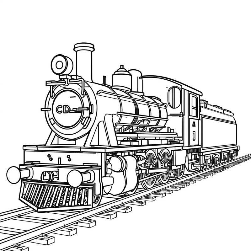 Train 4 - free printable coloring page