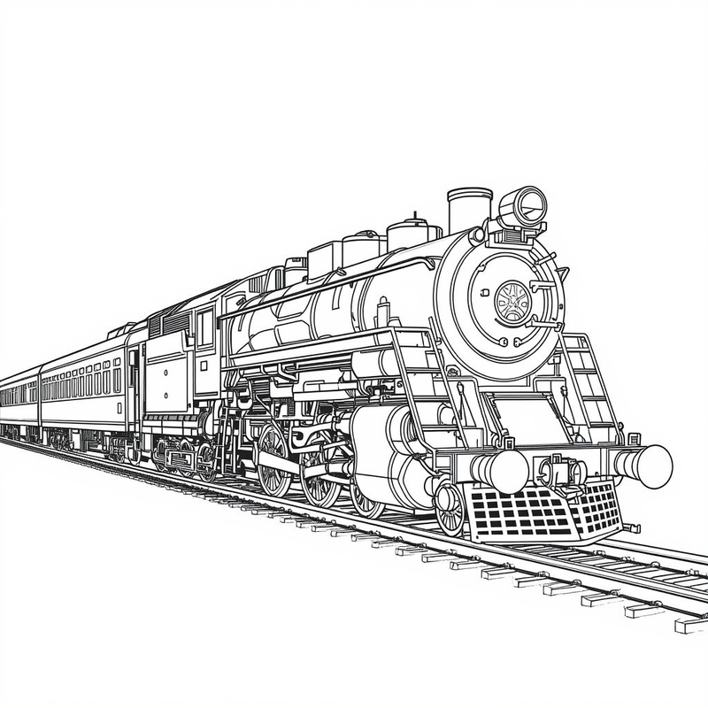 Train 1 - free printable coloring page