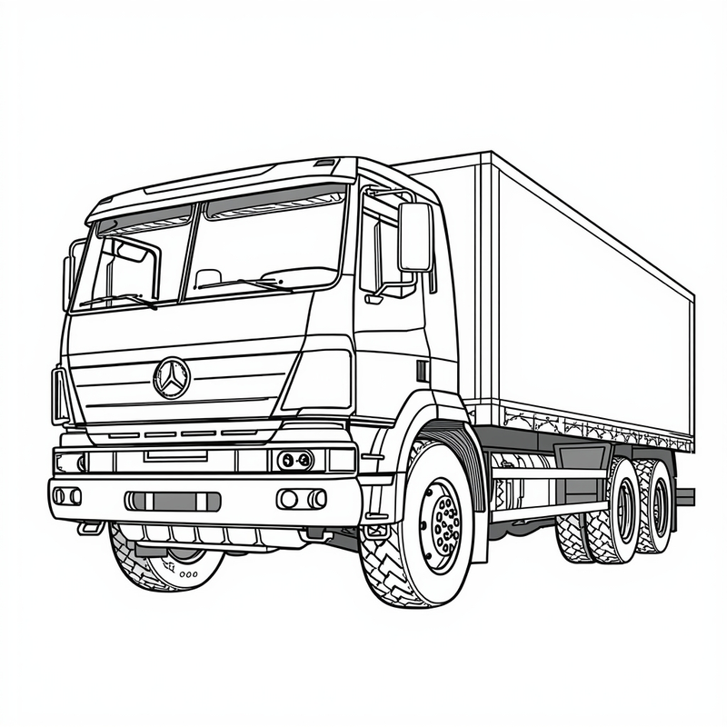 Truck 4 - free printable coloring page
