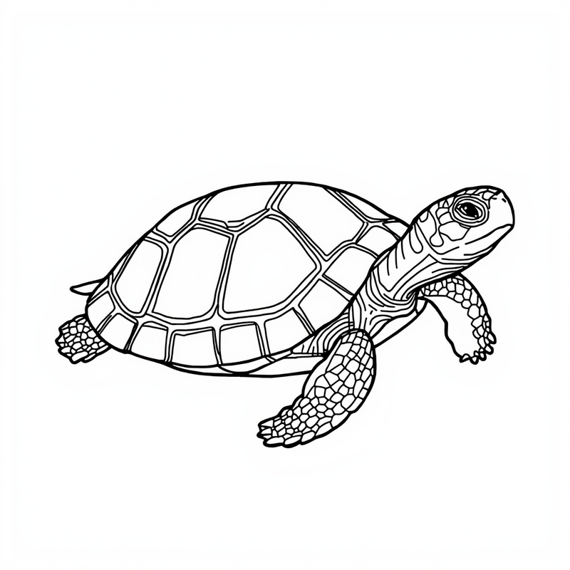 Turtle 2 - free printable coloring page