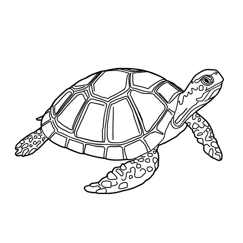 Turtle 3 - free printable coloring page