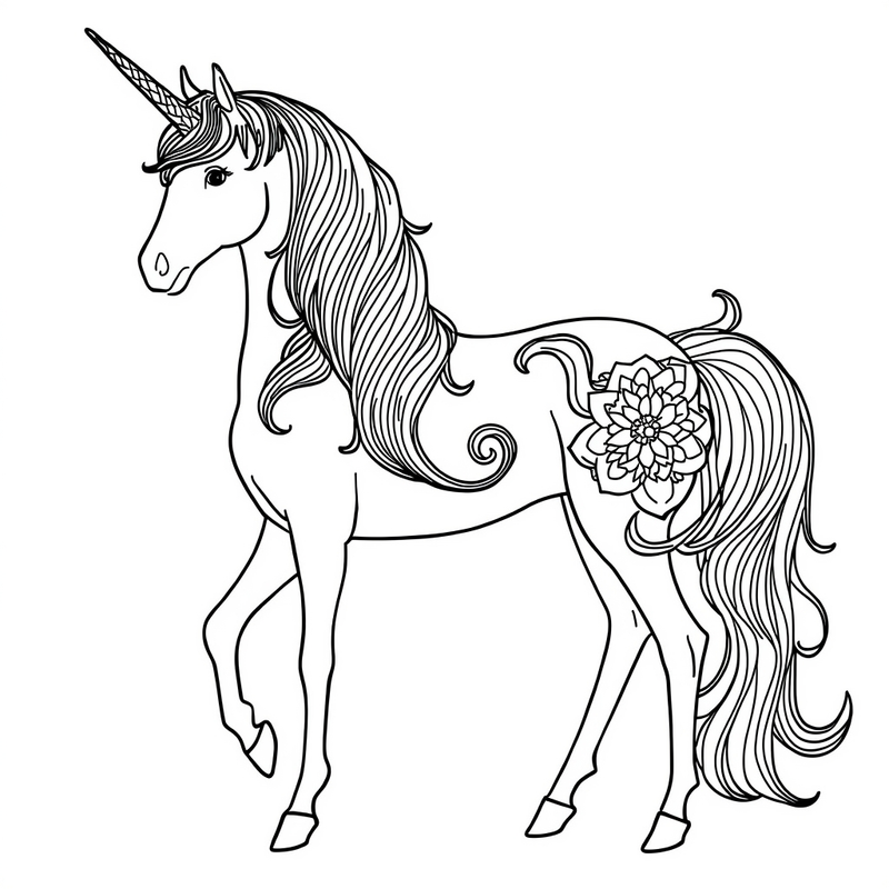 Unicorns coloring pages