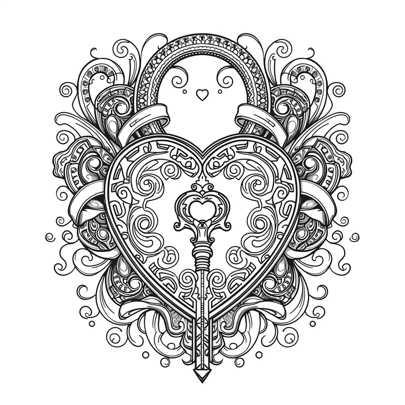 Valentine 13 - free printable coloring page