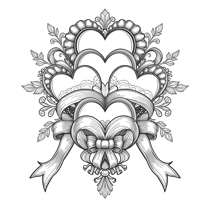 Valentine 15 - free printable coloring page