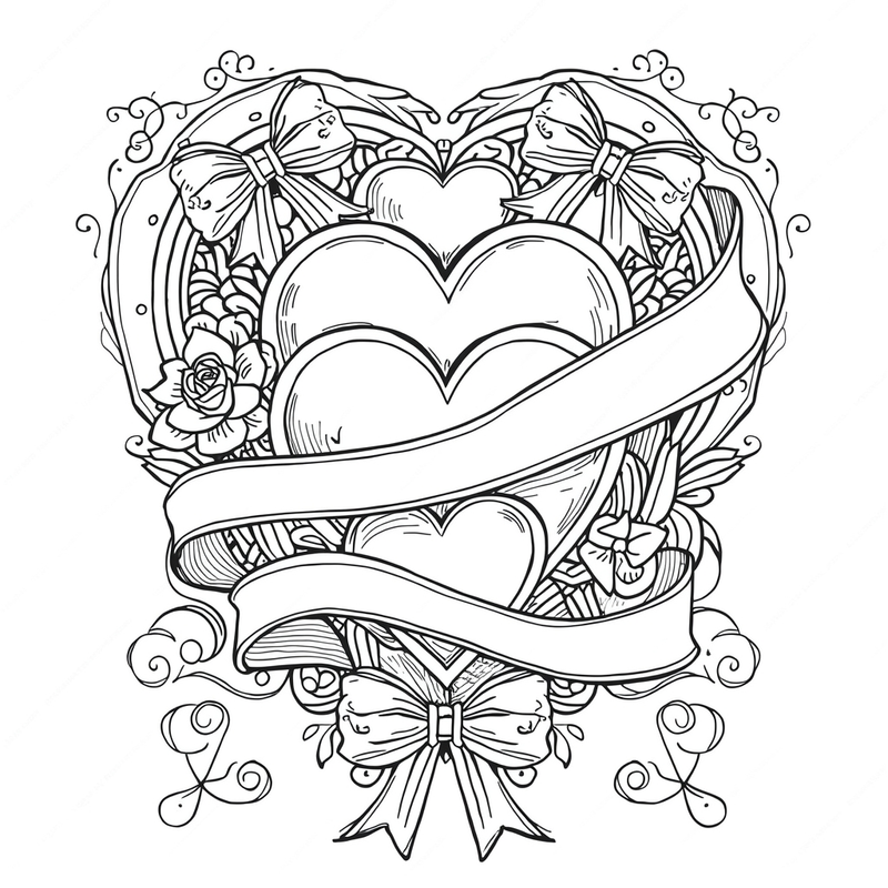 Valentine 16 - free printable coloring page