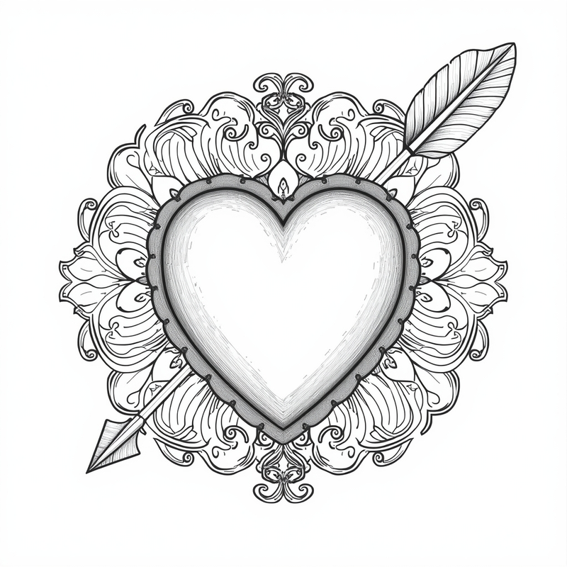 Valentine 18 - free printable coloring page