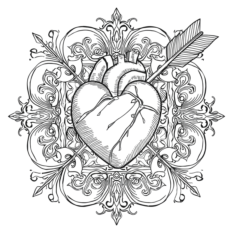 Valentine 20 - free printable coloring page