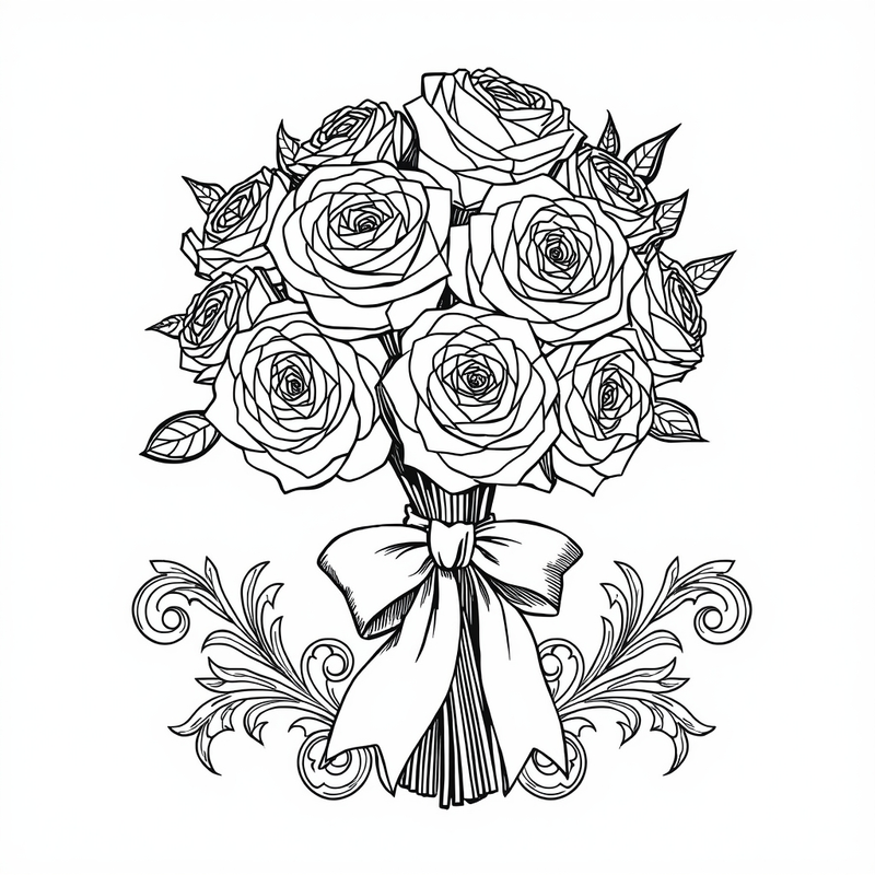 Valentine 5 - free printable coloring page
