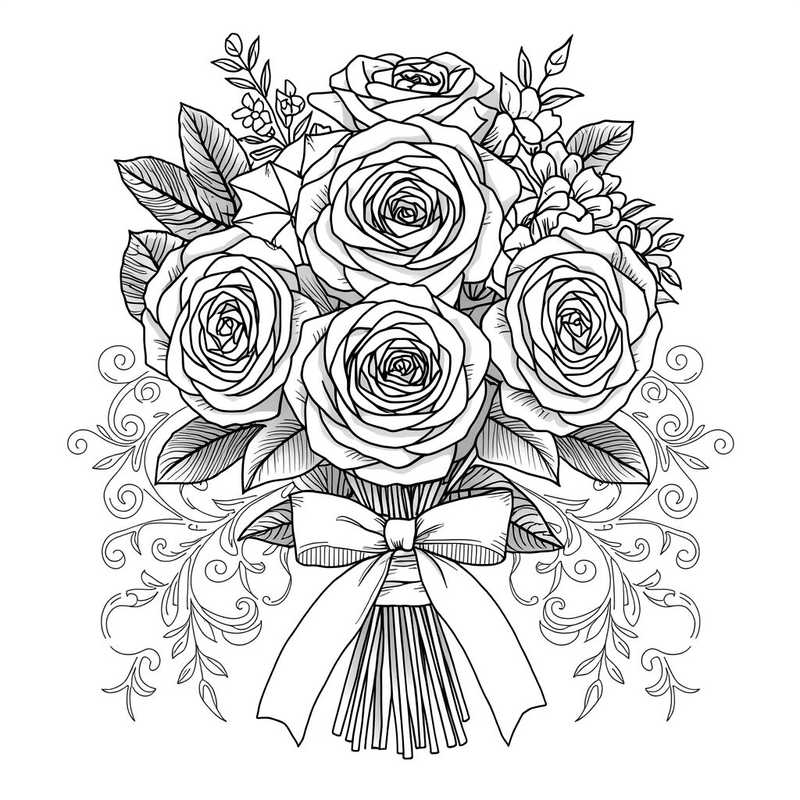 Valentine 7 - free printable coloring page