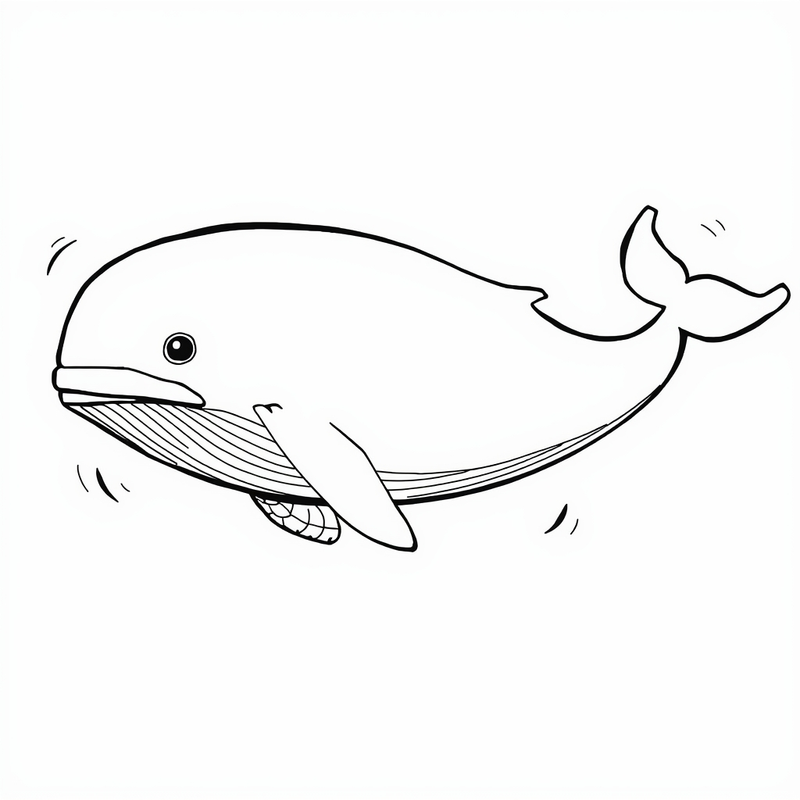 Whale 2 - free printable coloring page