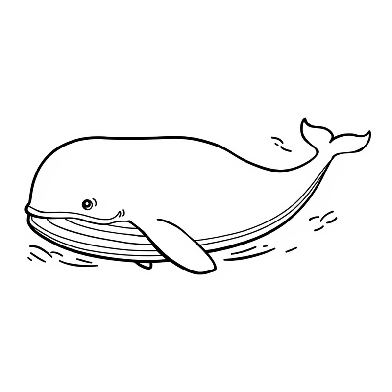 Whale 3 - free printable coloring page