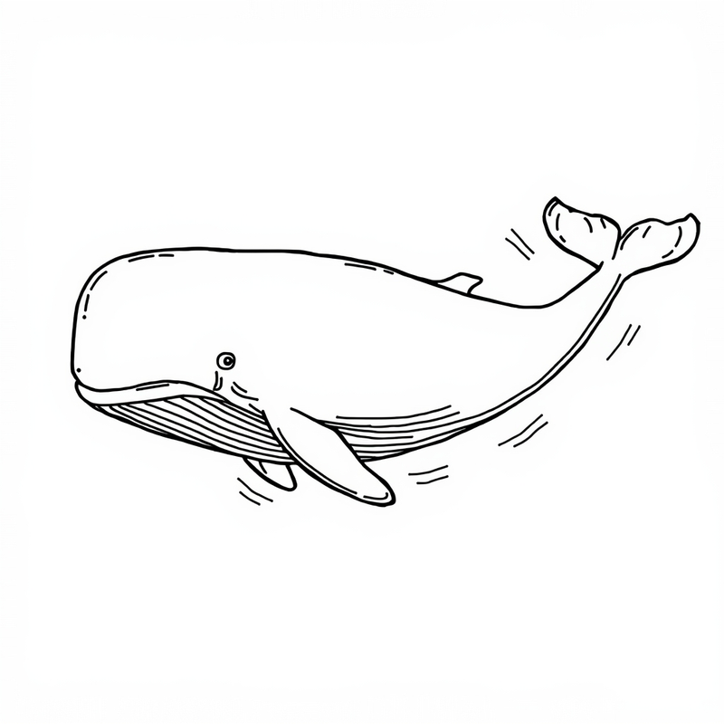 Whale 4 - free printable coloring page